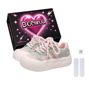 Boldi Kuki Женские лоу-топ скейтборд кроссовки розовые (эксклюзивная коробка+носки), цвет Pink (Exclusive Box+Socks)