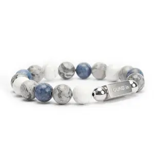 FOUNDIN Белый бирюзовый браслет с картой камня Unisex