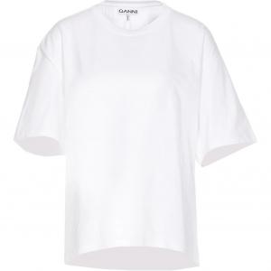 Футболка с вышитым логотипом GANNI, белый