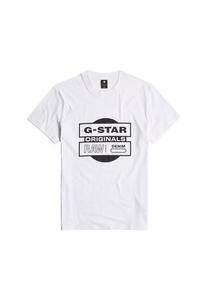 Футболка - оригинальный логотип underground с круглым вырезом из органического хлопка G-Star Raw, белый