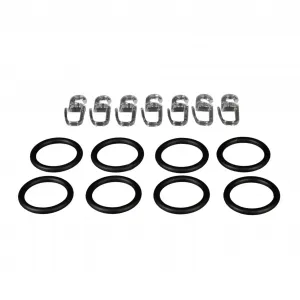 Кольцо для штор Liedeco, (комплект, 8 шт., с крючками-плиссе), для карнизов Ø 16 мм, черный