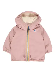 Пуховик с капюшоном K Way Kids, розовый