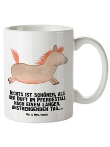 Кружка размера XL с изображением скачущей лошади и надписью белого цвета Mr. & Mrs. Panda