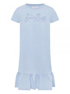 Платье с логотипом MC2 Saint Barth Kids, синий