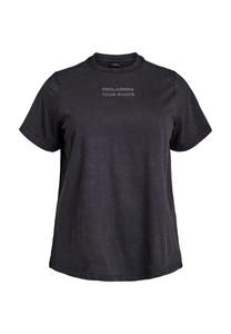 Футболка Zizzi MIT NIETEN, Grey Wash Reclaiming/Dark Grey