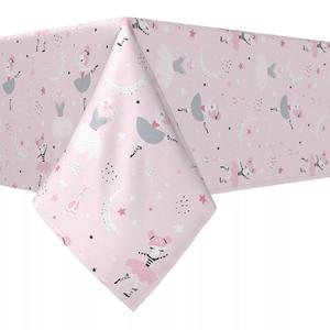 Прямоугольная скатерть, 100% полиэстер, 60x120 дюймов, розовая балерина.