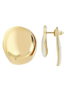 Adeliás Женские серьги - серьги-гвоздики из нержавеющей стали в золотом исполнении