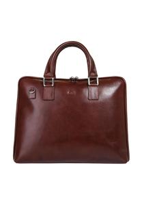 Деловая сумка из натуральной кожи, производство Италия piké, коричневый