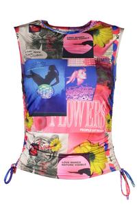 Майка женская Desigual с контрастным принтом и завязками, мультиколор