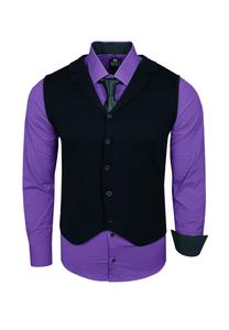 Комплект рубашек, состоящий из рубашки, жилета и галстука RUSTY NEAL, фиолетовый