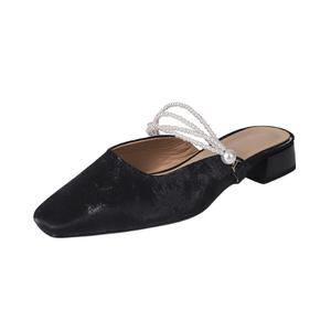 TPR Подошва с Вырезами Противоскользящие Тапочки с Защитным Носком Женские Echo&yolo, Черный