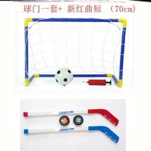 He Jiagong Детская клюшка для хоккея с мячом Ice Ball, набор U63-New Red Short (70 см) + ворота