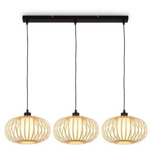 Подвесной светильник Briloner Agueiro, 28x120x93x28 см цвет bambus