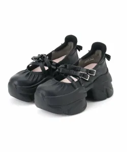 Кроссовки с толстой подошвой и ремешком Yosuke Usa, цвет Black