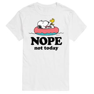 Мужская футболка с рисунком Peanuts Snoopy Nope Not Today Licensed Character, белый