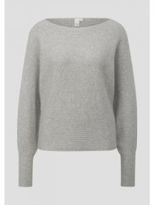 QS Вязаный свитер цвета 9400_серый меланж