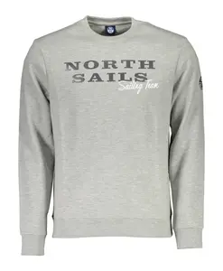 Серая толстовка с длинными рукавами и принтом North Sails, серый