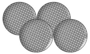 Десертная тарелка Ritzenhoff & Breker Takeo Leaves 4er Set, черный - белый - фарфор - 22 x 3 x 22 см