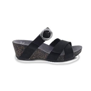 Женские сандалии Susie из черного валяного нубука Dansko, Black Milled Nubuck
