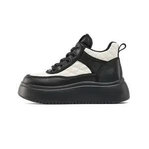 EBLAN Женские кроссовки бежево-черного цвета