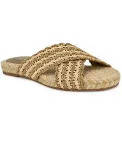 Женские плетеные сандалии Animay без застежки на плоской подошве Nine West, мультиколор