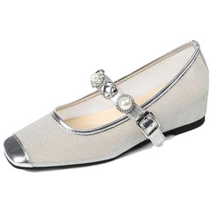 TATAYA Мэри Джейн туфли женские серебристые, цвет Silver