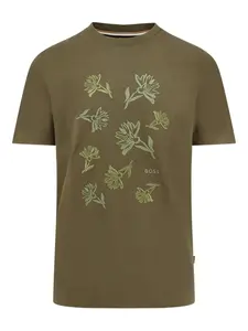 Футболка с вышитым логотипом Boss, зеленый
