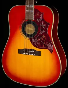 Epiphone Hummingbird из массива дерева, Fishman Sonitone, старинная вишня, с глянцевым покрытием (677)