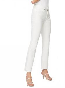 Джинсы Billie Mini Boot Ankle с бахромой по низу, цвет Optical White Nydj, Optic White