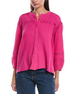 Джонни Уос Блузка с застежкой на пуговицы Johnny Was, розовый