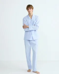 Мужская однотонная пижама из поплина Emidio Tucci, голубой