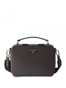 Prada структурированная сумка-тоут Brique, серый