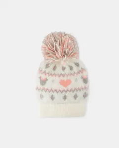 Детская шапка жаккардовая MINNIE Kids El Corte Inglés, бледно-розовый