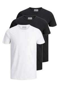 Футболка базовая 3 PACK O-NECK Jack & Jones, цвет black/black/white
