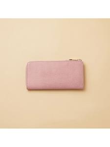 Длинный кошелек TOPKAPI/(W) из итальянской кожи с тиснением под ящерицу, большой молнией и боковым отделением от LUCIA.