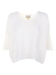 Футболка с V-образным вырезом Cinque, белый