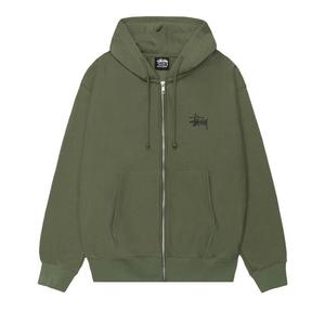 Худи Stussy Basic Zip Hoodie, Olive