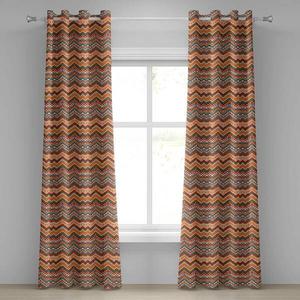 Занавеска с люверсами Abakuhaus Zig Zag 2 шт, 280x245x0,5 см, разноцветный