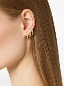 Серьги с украшением из страз Elisabetta Franchi, золотой