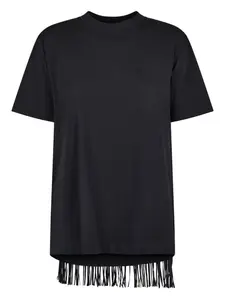 Футболка с бахромой Sportmax, черный