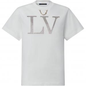 Футболка с пайетками Signature LOUIS VUITTON, белый