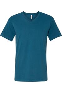 Трикотажная футболка BELLA + CANVAS с V-образным вырезом, цвет deep teal