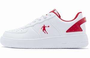 Кроссовки QIAODAN Skateboarding Shoes Men Low-top White/Red, белый/красный