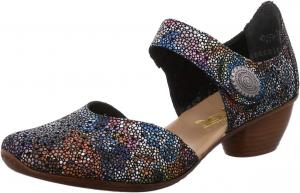 Женские кроссовки Rieker N42K6 Nikita Slip-On - легкие прогулочные кроссовки с лазерной перфорацией и эластичной шнуровкой - стильные и гибкие для комфорта на весь день, Black Multi