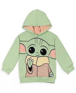 Толстовка-пуловер с капюшоном для мальчиков «Звездные войны» с изображением малыша Йоды Starwars, зеленый