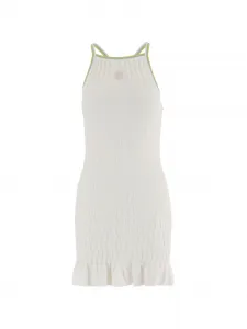 Платье в рубчик с оборчатым подолом Casablanca, бежевый