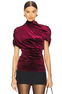 Эвианна топ Amanda Uprichard, цвет burgundy