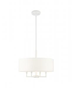 Подвесная люстра Meridian с 4 плафонами Livex, белый