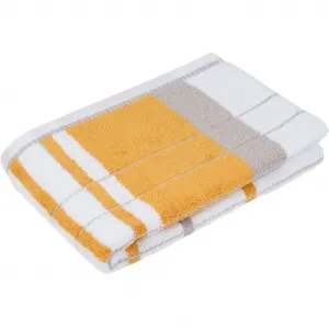 Полотенце для душа Berlin Streifen Gözze, Mais/taupe