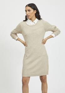 Трикотажное платье VILA вязанное, бежевый